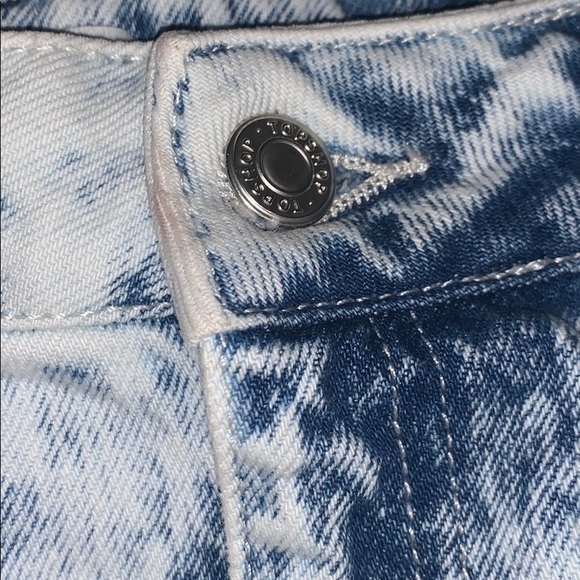 TopShop Acid Washed Denim Skirt - Picture 5 of 7